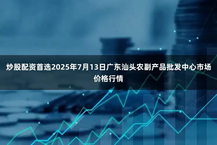 炒股配资首选2025年7月13日广东汕头农副产品批发中心市场价格行情