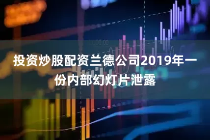 投资炒股配资兰德公司2019年一份内部幻灯片泄露